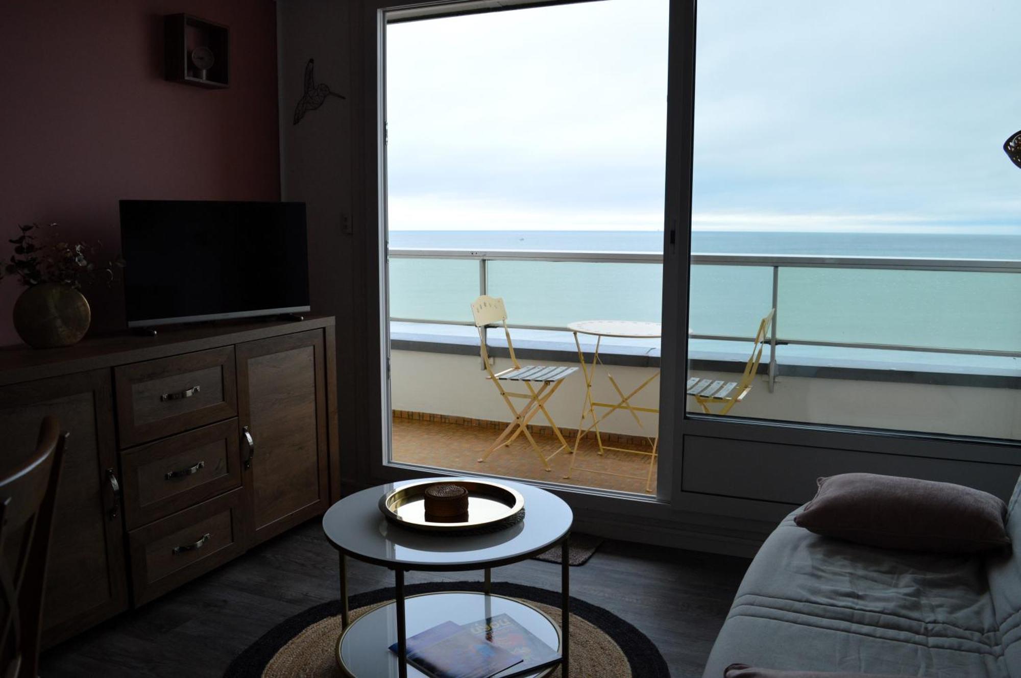 L'Esperluette - Magnifique Vue Mer Et Balcon Courseulles-sur-Mer Luaran gambar